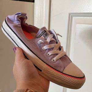 Lilac Converse Slip Ons